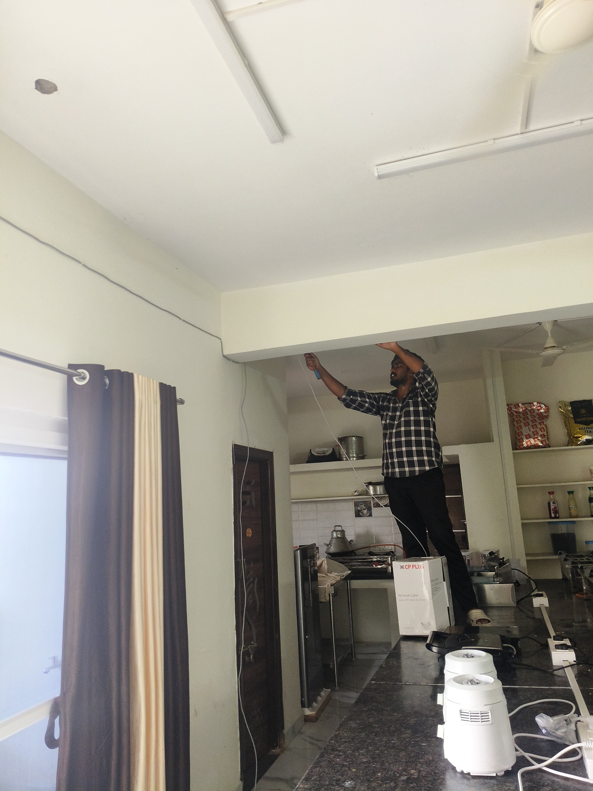 CCTV installation proof in Uppal Hyderabad by WeSet with CP Plus