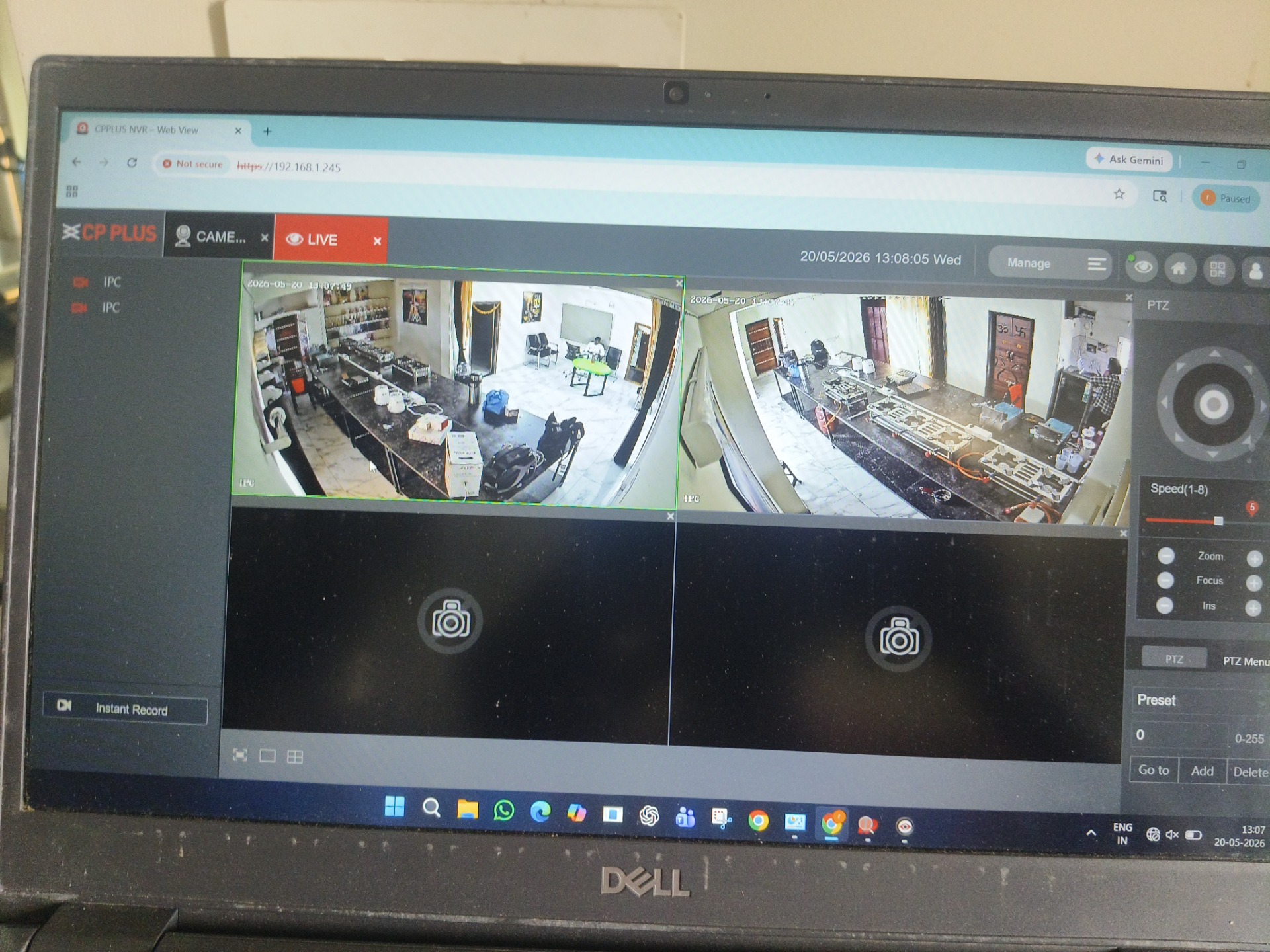 CCTV installation proof in Uppal Hyderabad by WeSet with CP Plus