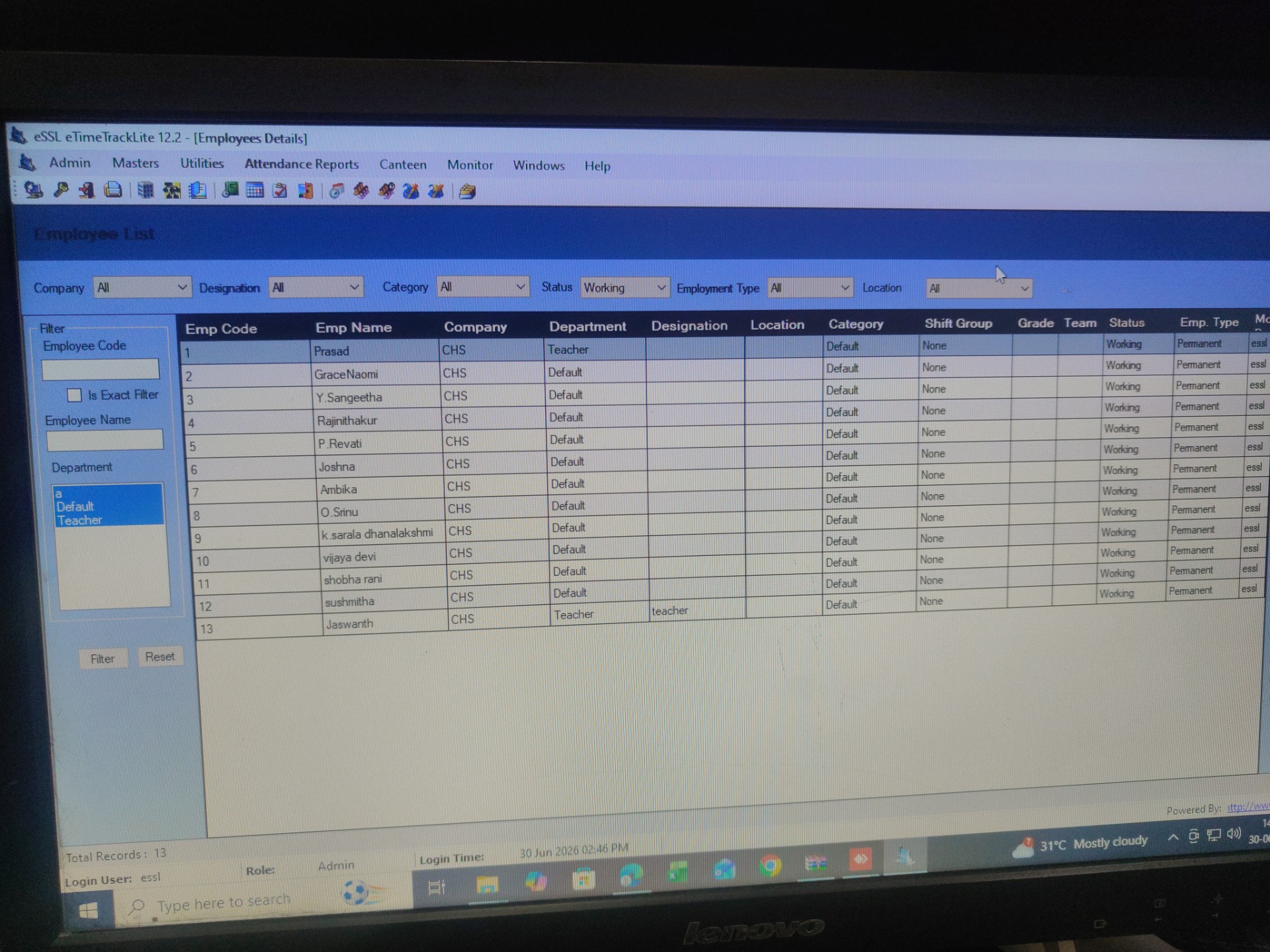 Biometric repair proof in Saidabad Hyderabad by WeSet with eSSL