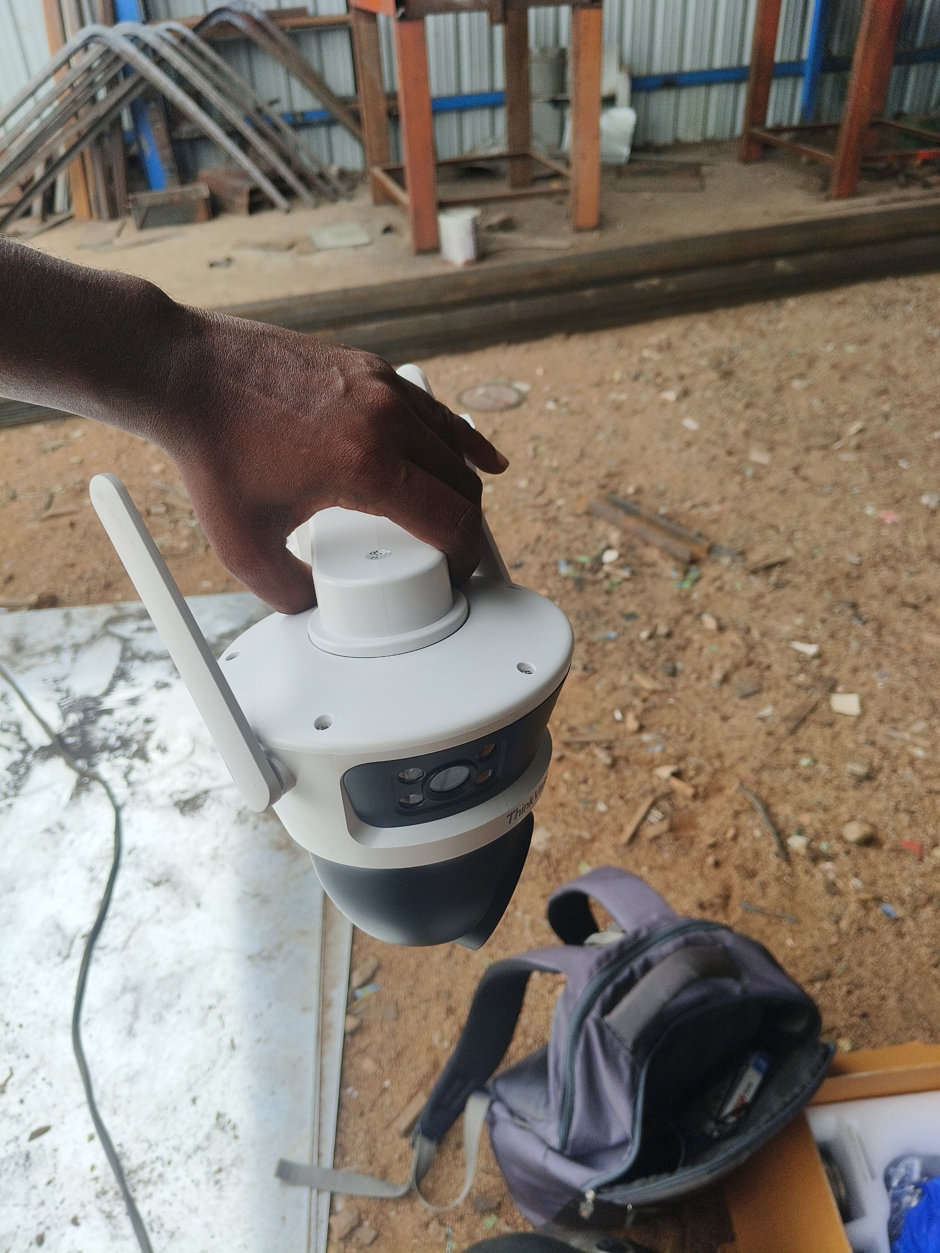 4G solar security camera installation proof in Gandi Maisama Hyderabad by WeSet