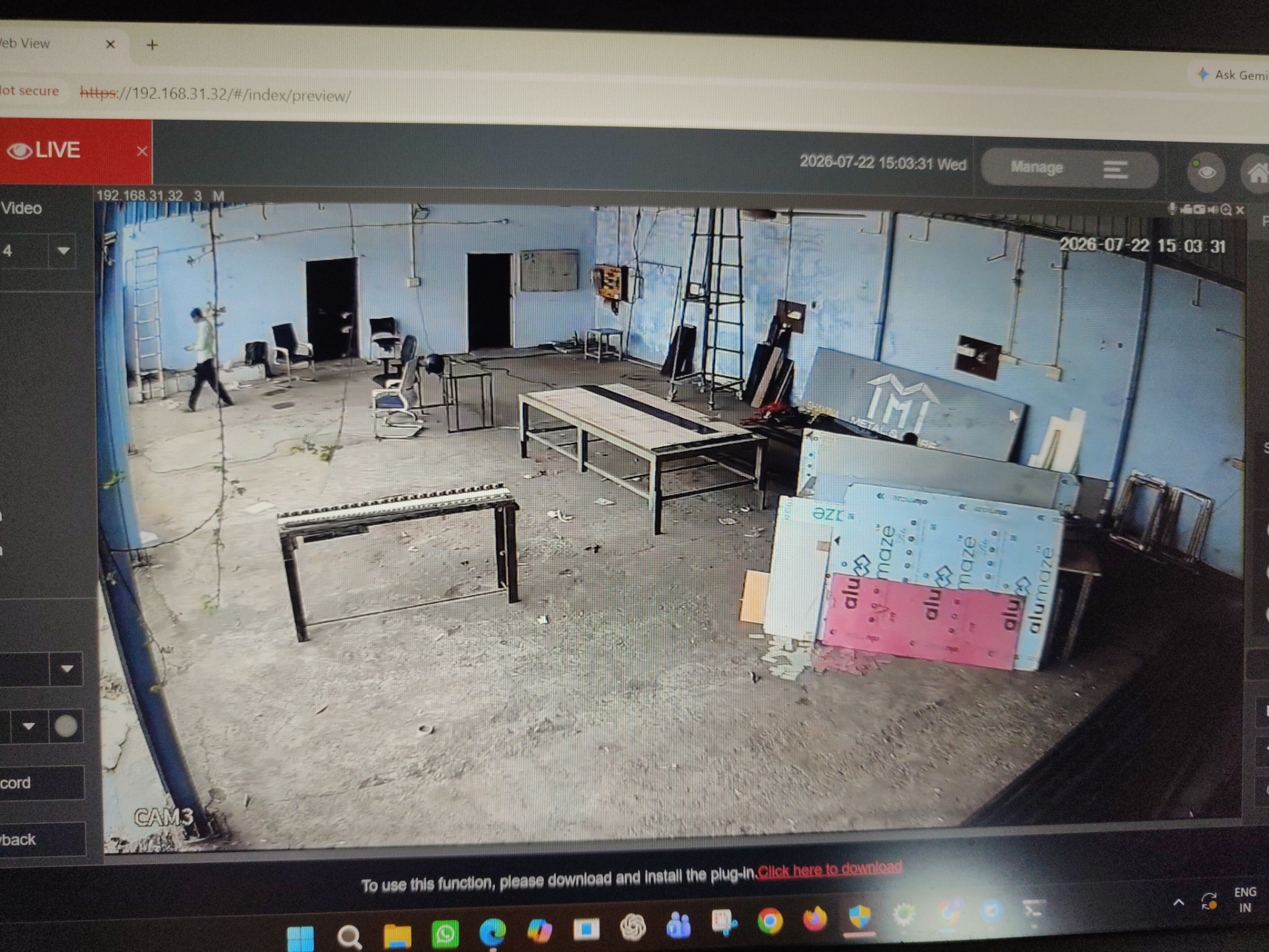 CCTV installation proof in Yapral Hyderabad by WeSet with CP Plus