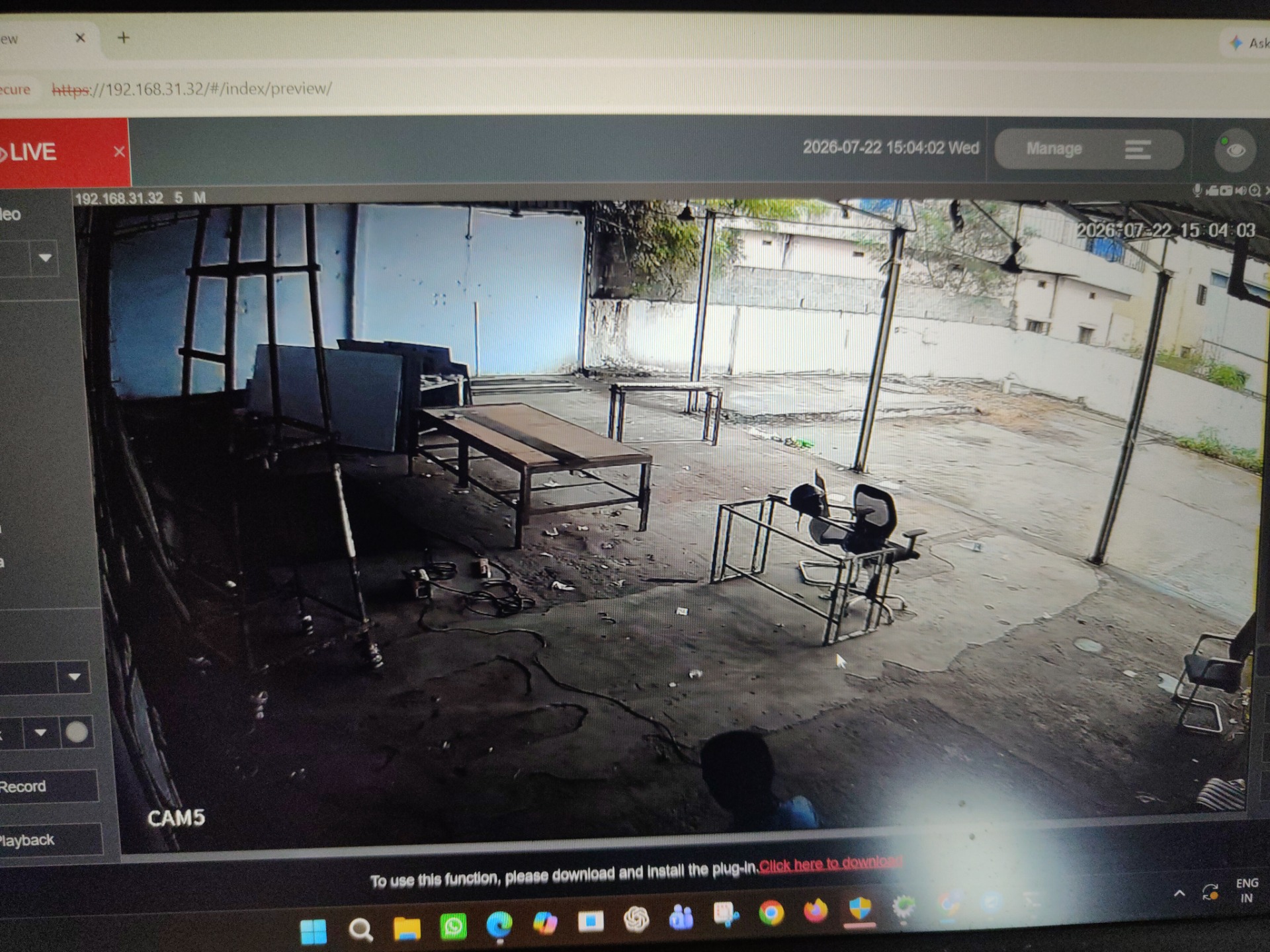 CCTV installation proof in Yapral Hyderabad by WeSet with CP Plus
