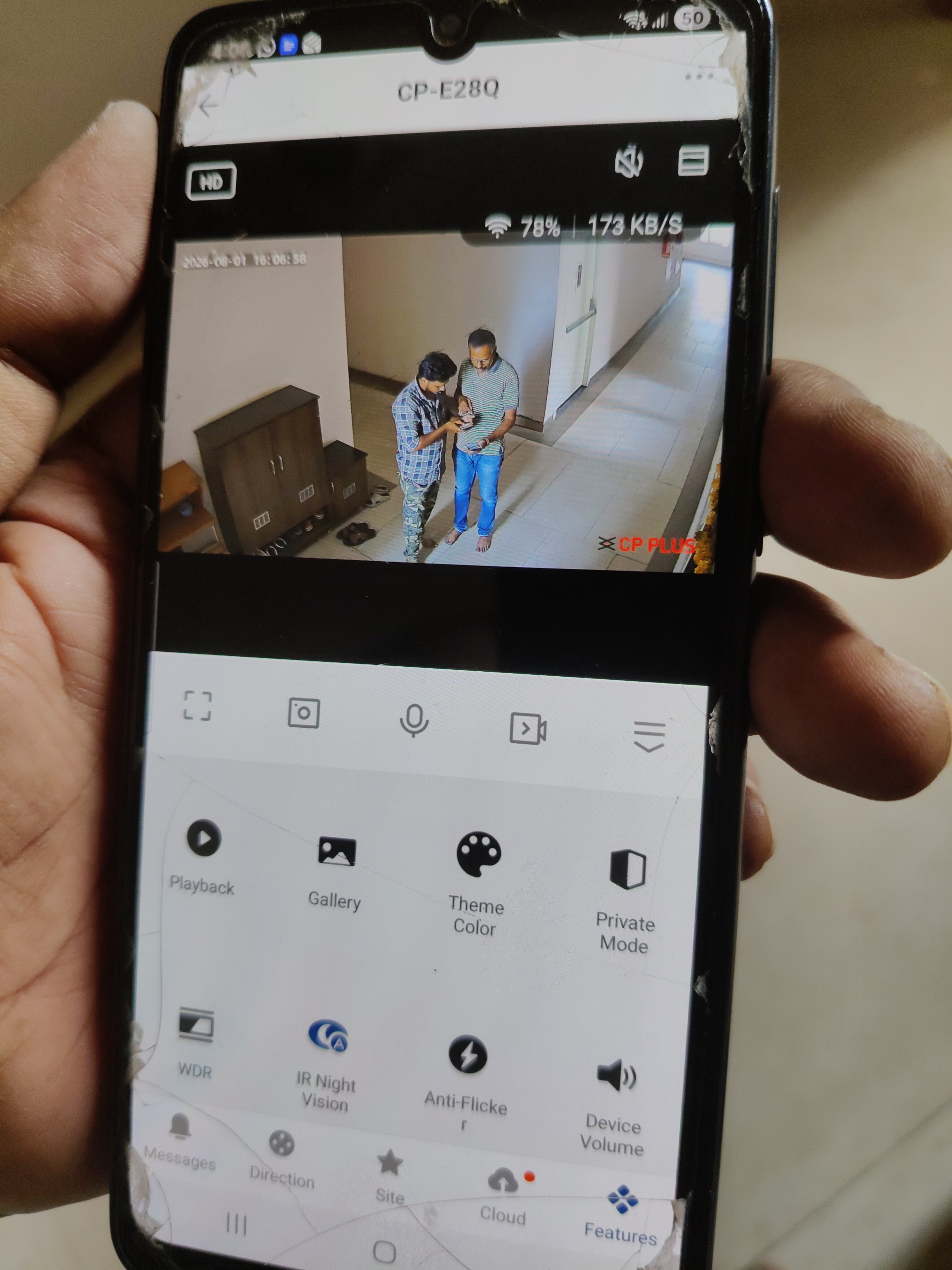 wireless/WiFi CCTV camera installation proof in Kondapur Hyderabad by WeSet with CP Plus