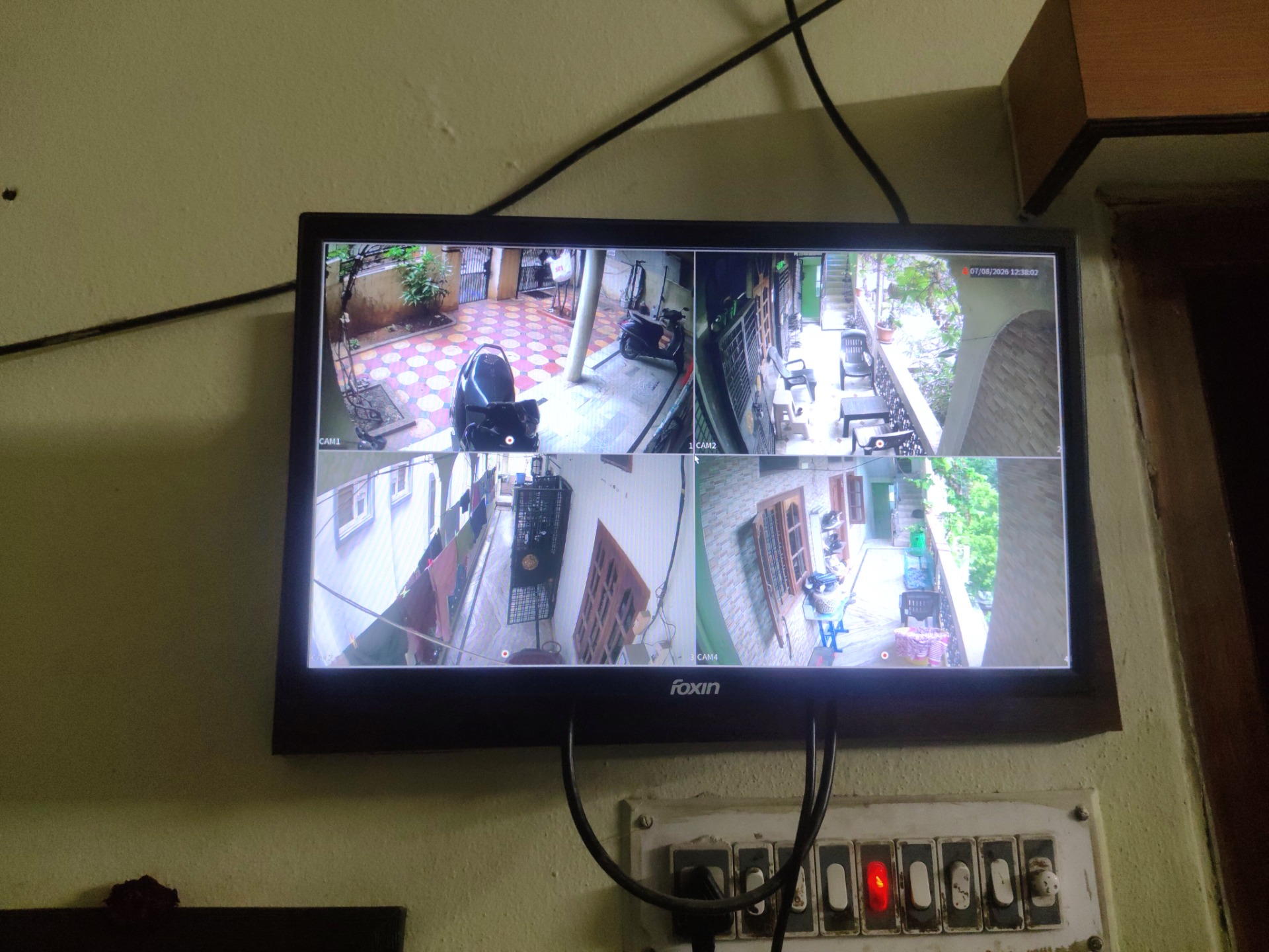 CCTV installation proof in Central Bank Colony LB Nagar Hyderabad by WeSet
