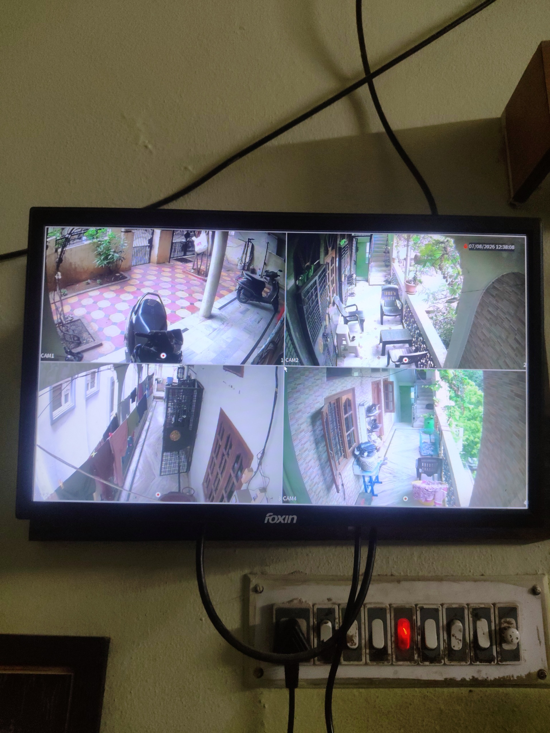 CCTV installation proof in Central Bank Colony LB Nagar Hyderabad by WeSet