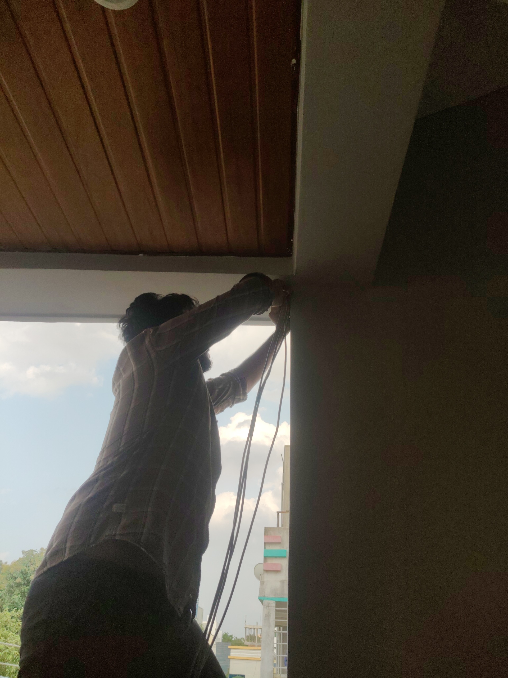 CCTV installation proof in Gurramguda Hyderabad by WeSet with CP Plus