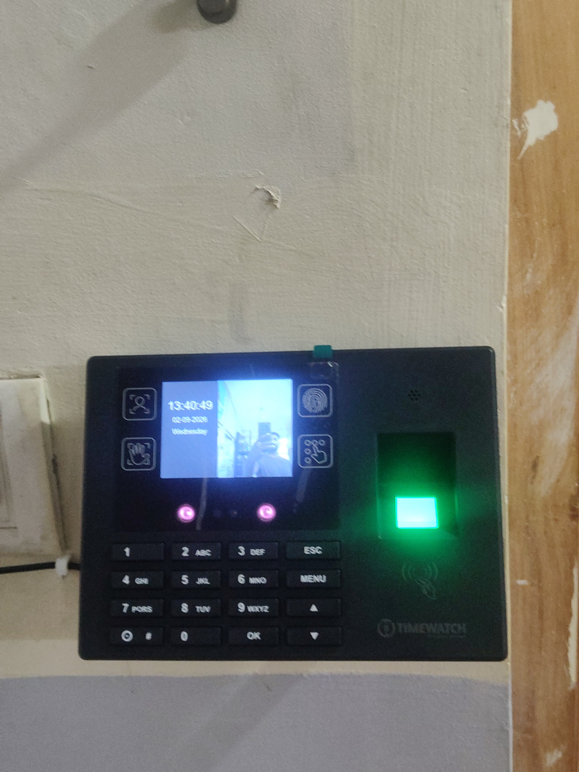 Biometric installation proof in Panjagutta Hyderabad by WeSet