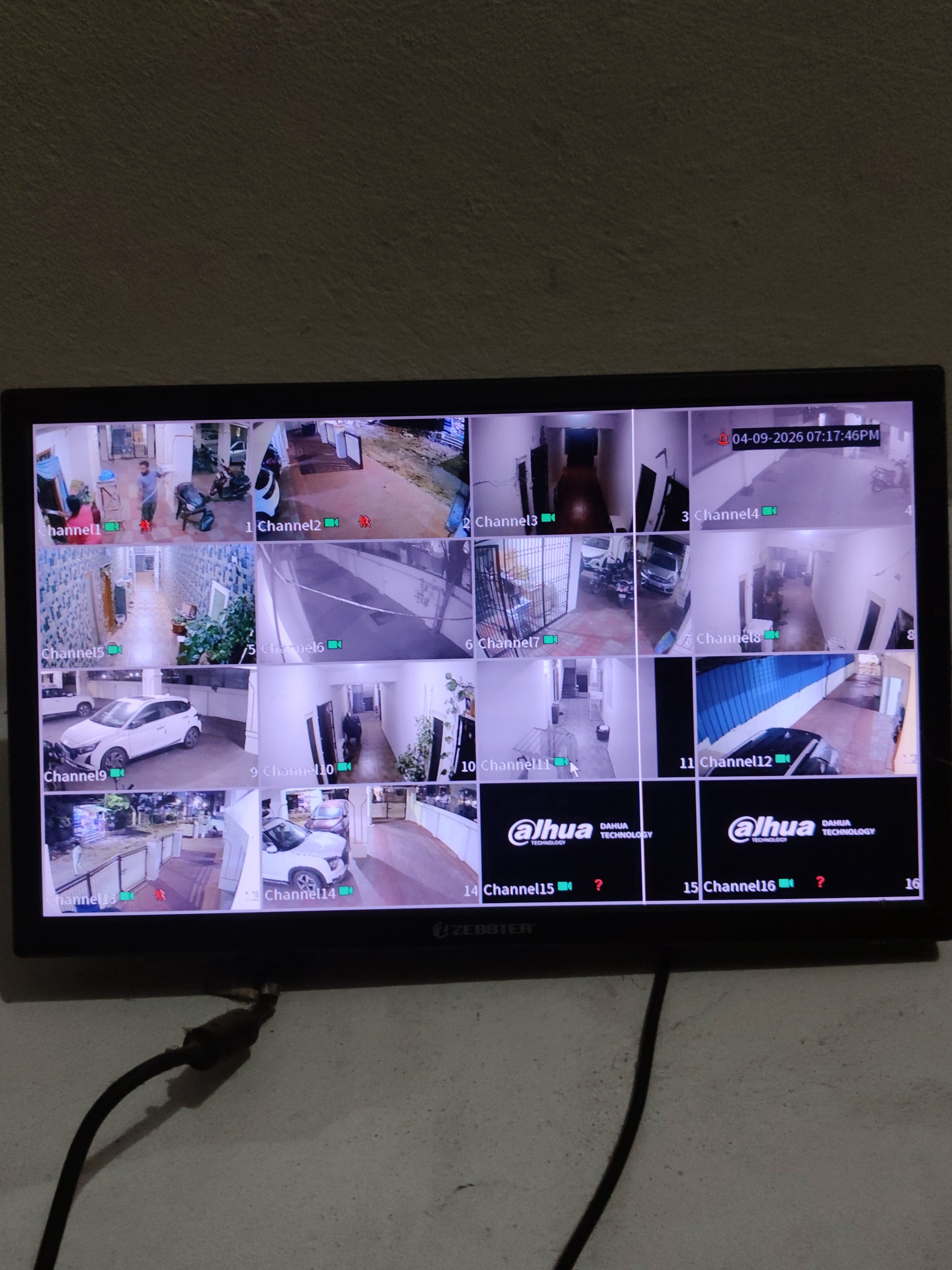 CCTV installation proof in Sahara Estate Hyderabad by WeSet with CP Plus
